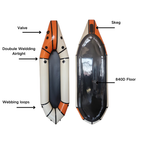 Ultralight Packraft S M L Sizes TPU Solo Person Packraft | Professional Inflatable Rafting Boat