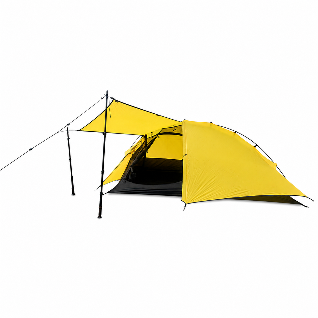 Ultralight 2 Person Double Layer Single Pole Tent 3 Season Waterproof Backpacking Mountaineering Camping Tent