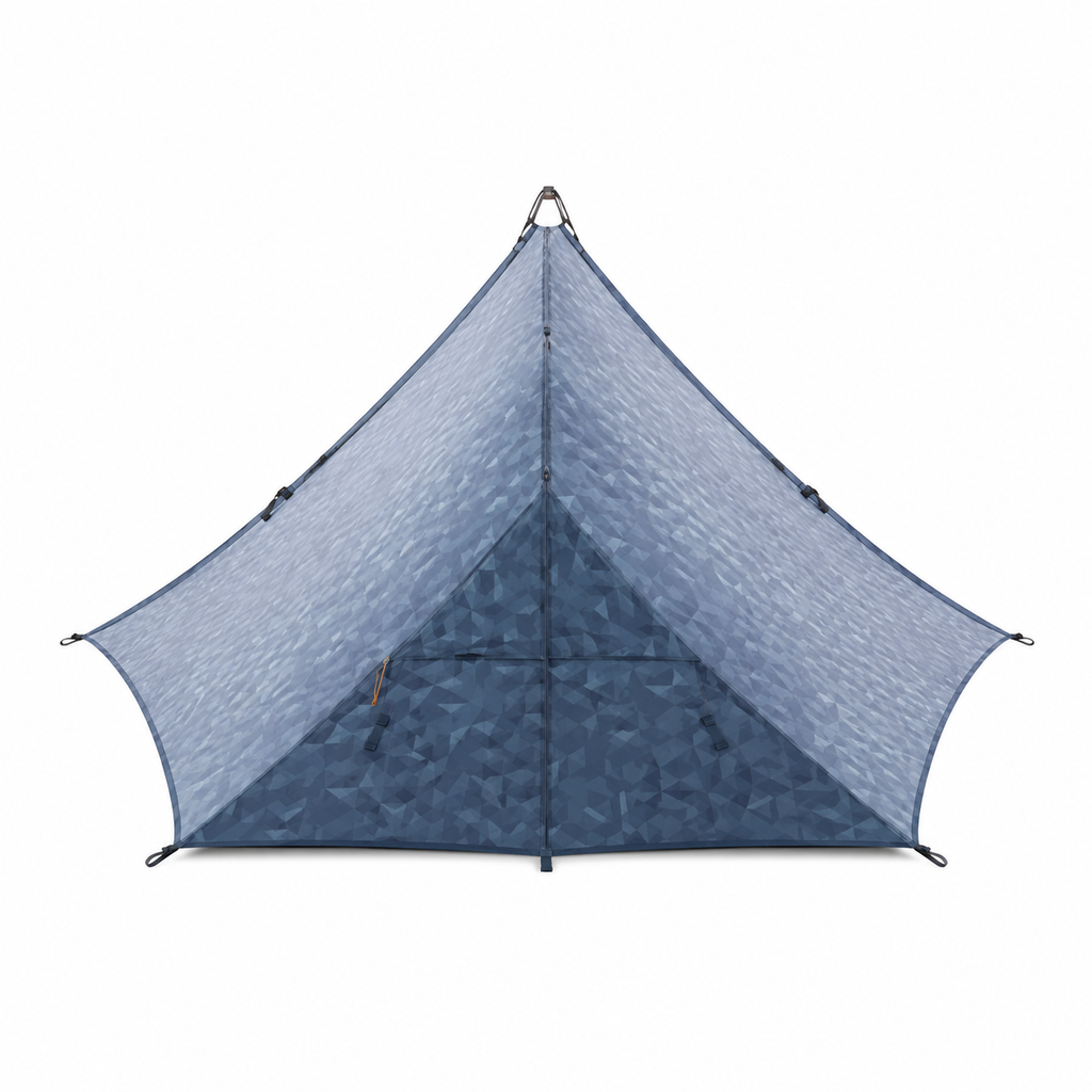 Ultralight 2 Person Double Layer Single Pole Tent 3 Season Waterproof Backpacking Mountaineering Camping Tent