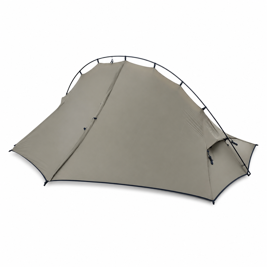 Ultralight 2 Person Double Layer Single Pole Tent 3 Season Waterproof Backpacking Mountaineering Camping Tent