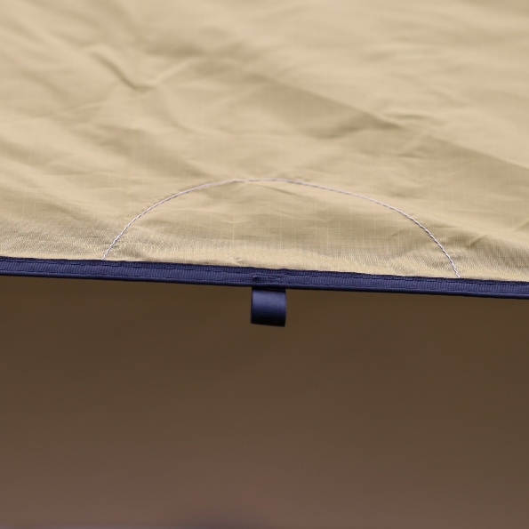 Large 6-Arm Double Peak Curved Camping Canopy, Waterproof Sun Shade Tent for Outdoor Camping