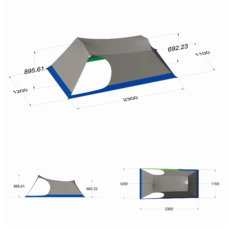 Small Batch Custom Ultralight Two Person Tunnel Tent, Original Independent Design