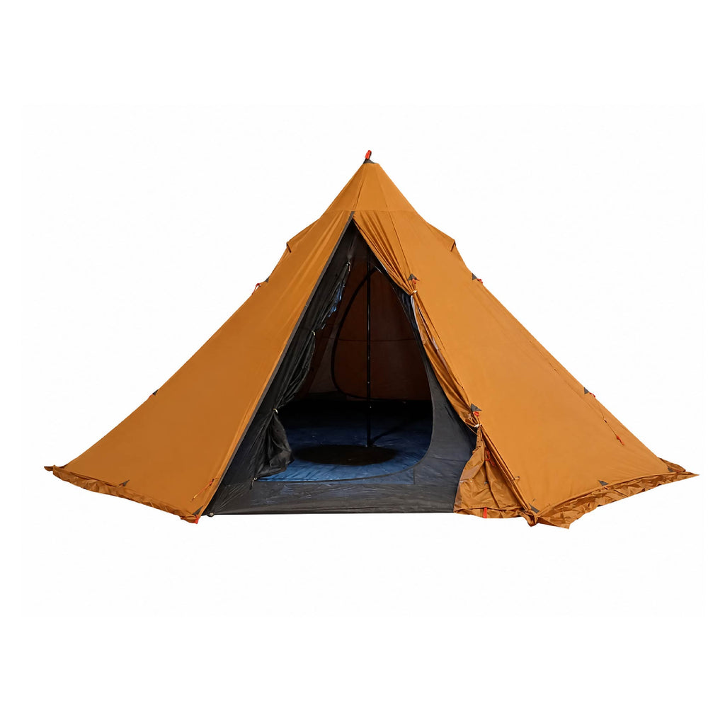 Stock Large Pyramid Camping Tent PU3000mm Waterproof Flame Retardant 40D Nylon Bell Tent