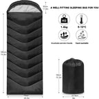 Lightweight Waterproof Envelope Sleeping Bag Thickened Warm for All Seasons