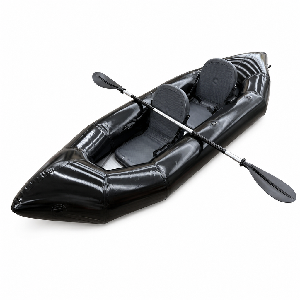 Ultra Light 2 Person Inflatable TPU Pack Boat for Drifting Camping & Outdoor Adventure