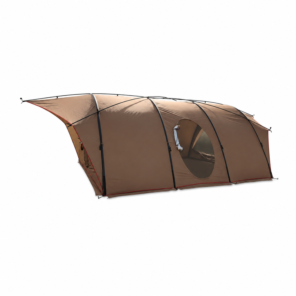 8 Person Extra Large Freestanding Single-Room 4-Season Tunnel Tent, UV Protection Luxury Glamping Tent for Outdoor Camping