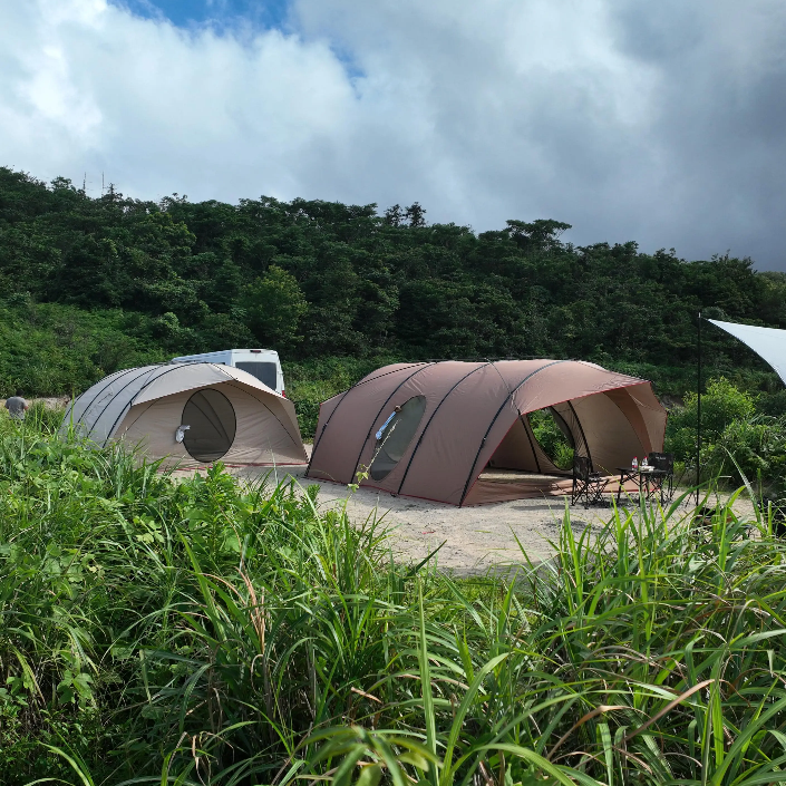 8 Person Extra Large Freestanding Single-Room 4-Season Tunnel Tent, UV Protection Luxury Glamping Tent for Outdoor Camping