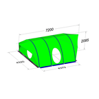 8 Person Extra Large Freestanding Single-Room 4-Season Tunnel Tent, UV Protection Luxury Glamping Tent for Outdoor Camping