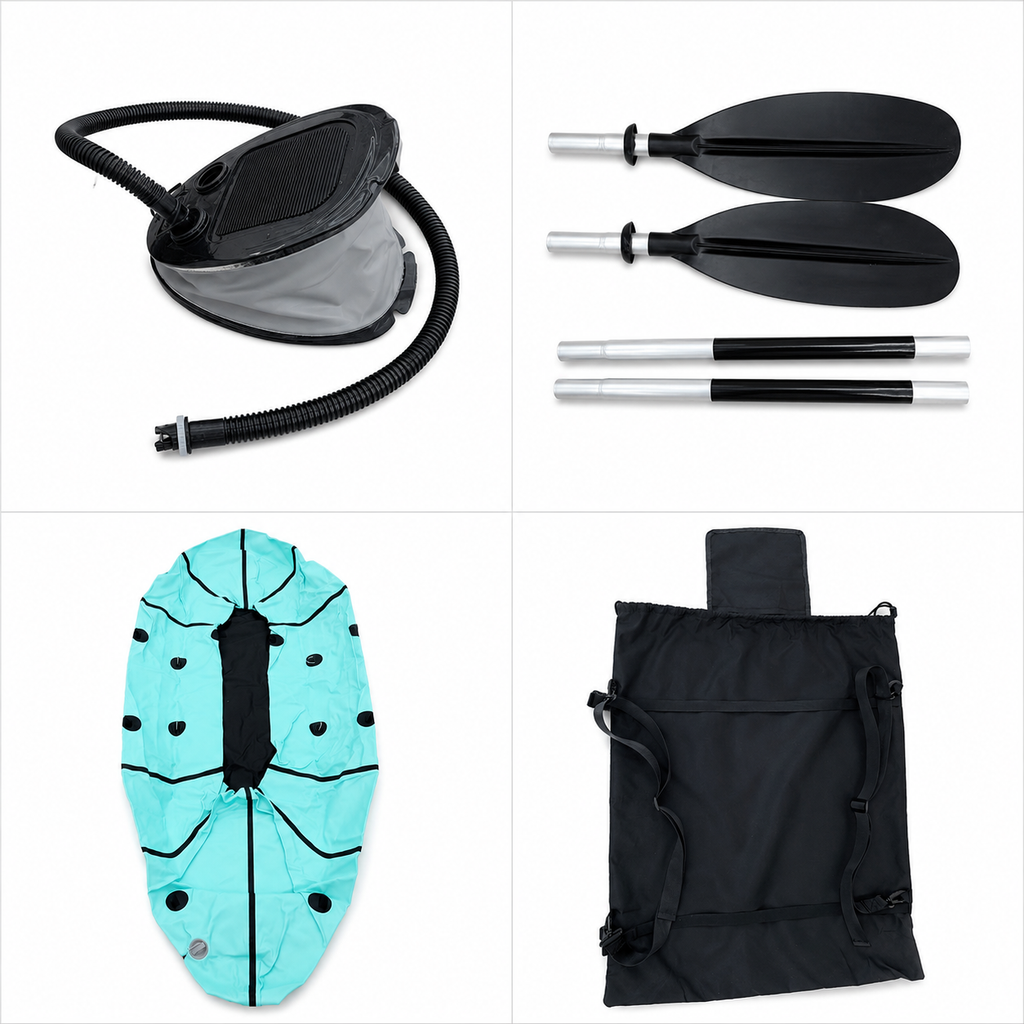 Single Person Foot Pump Inflatable TPU Pack Boat for Outdoor Camping & Adventure